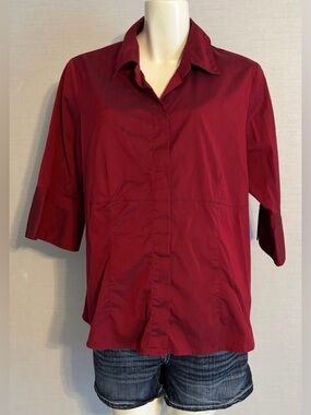 Women’s Size 14/16 Lane Bryant 3/4 Sleeve Button-Front Shirt